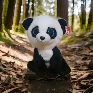 Ty Classic 9" Medium "MING" The Panda Bear Stuffed Animal Plush Toy